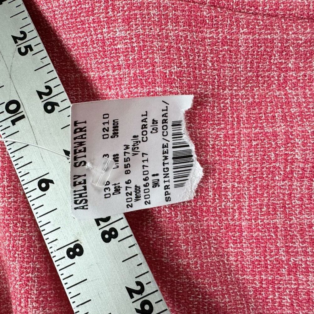 Ashley Stewart Paneled Skirt Women 14W Pink Flared Hem New Career Preppy Mermaid - Picture 4 of 8